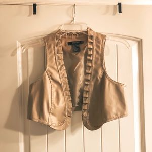 Pleather Light Tan Vest